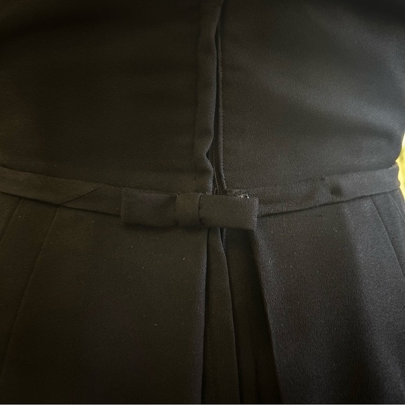 Vintage 1960’s Black Crepe Lined Cocktail Dress Union Made Tag Size 16/Size 8/10 - Picture 8 of 10